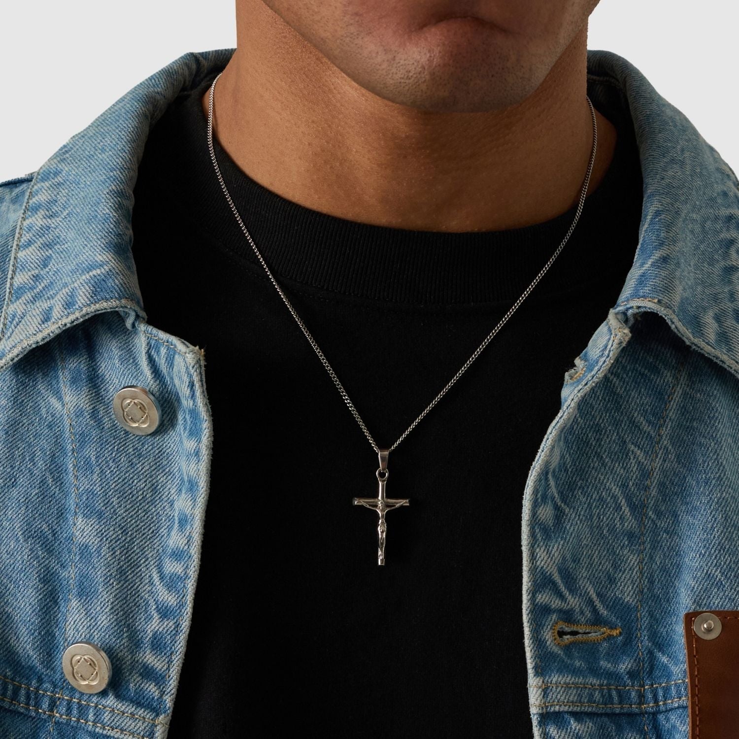 14K Gold Pure Cross Pendant Necklace