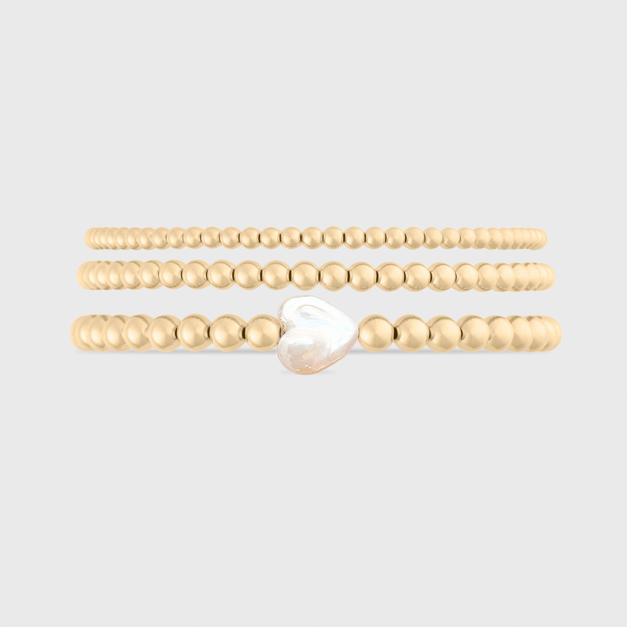 pearl heart juno triple stack (3+4+5mm)