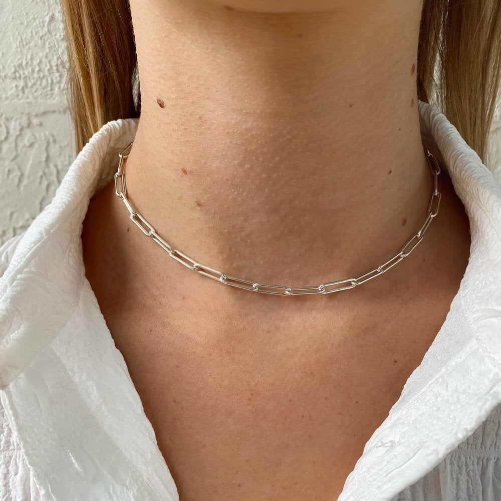 chunky paperclip choker