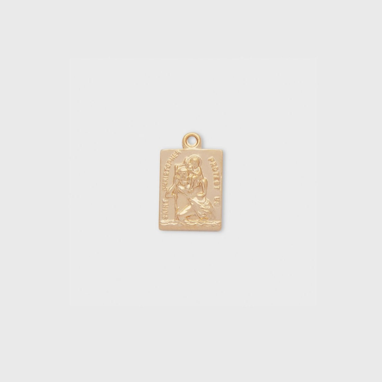 mini st. christopher protect us pendant