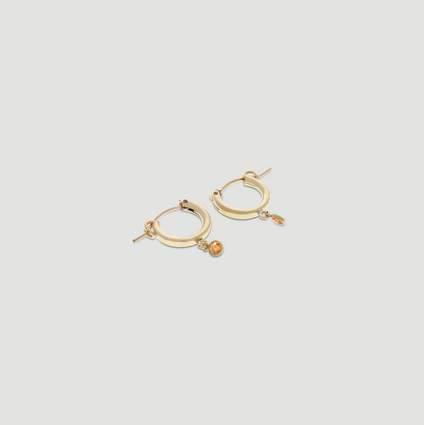 birthstone mini hoops (13mm)