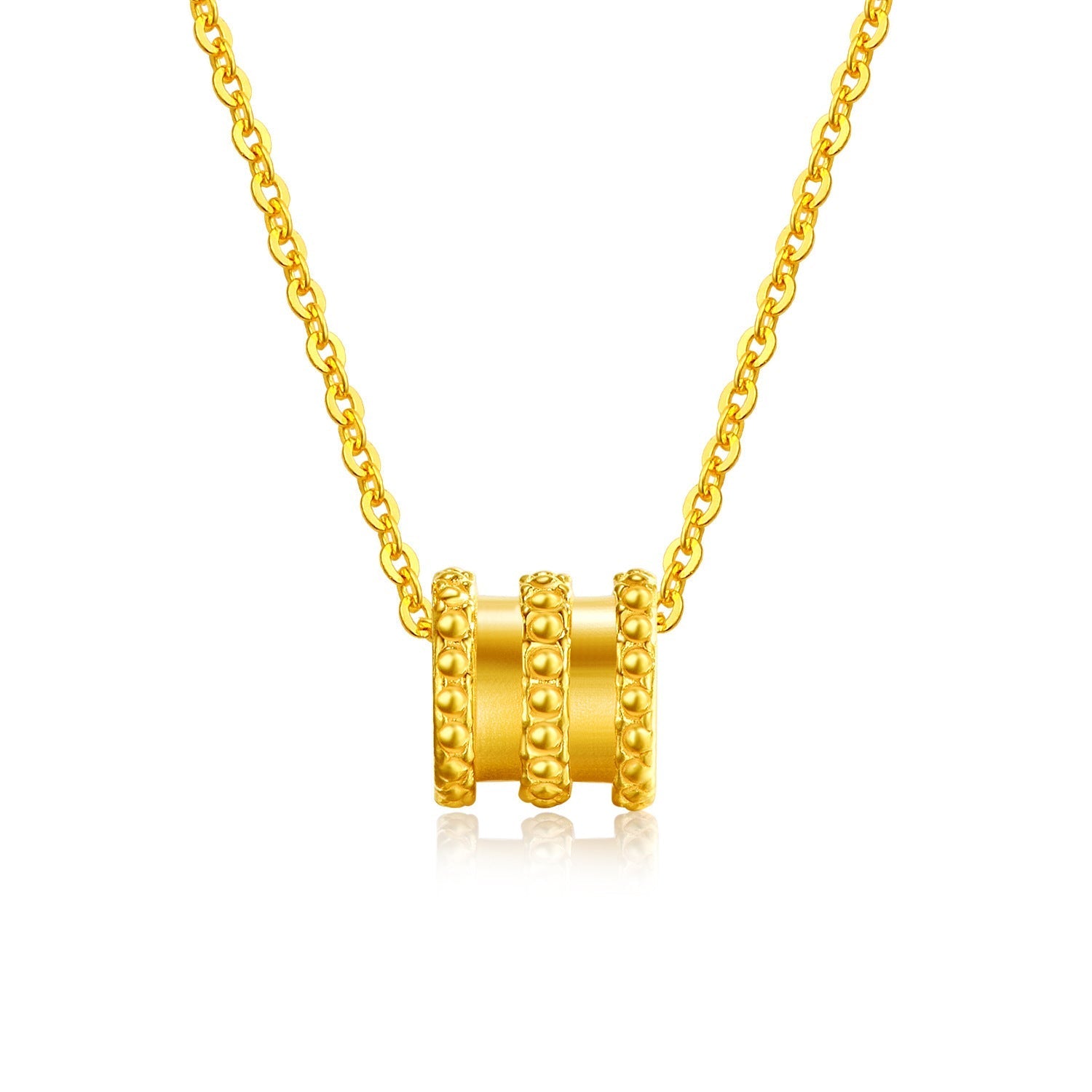 14K Gold Wheel of Love Necklace