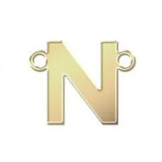 gold filled block initials