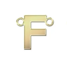 gold filled block initials