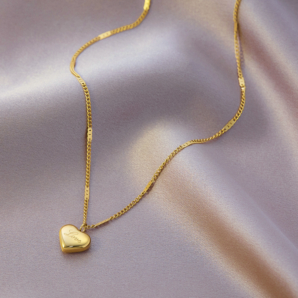 14K Gold Heart Necklaces