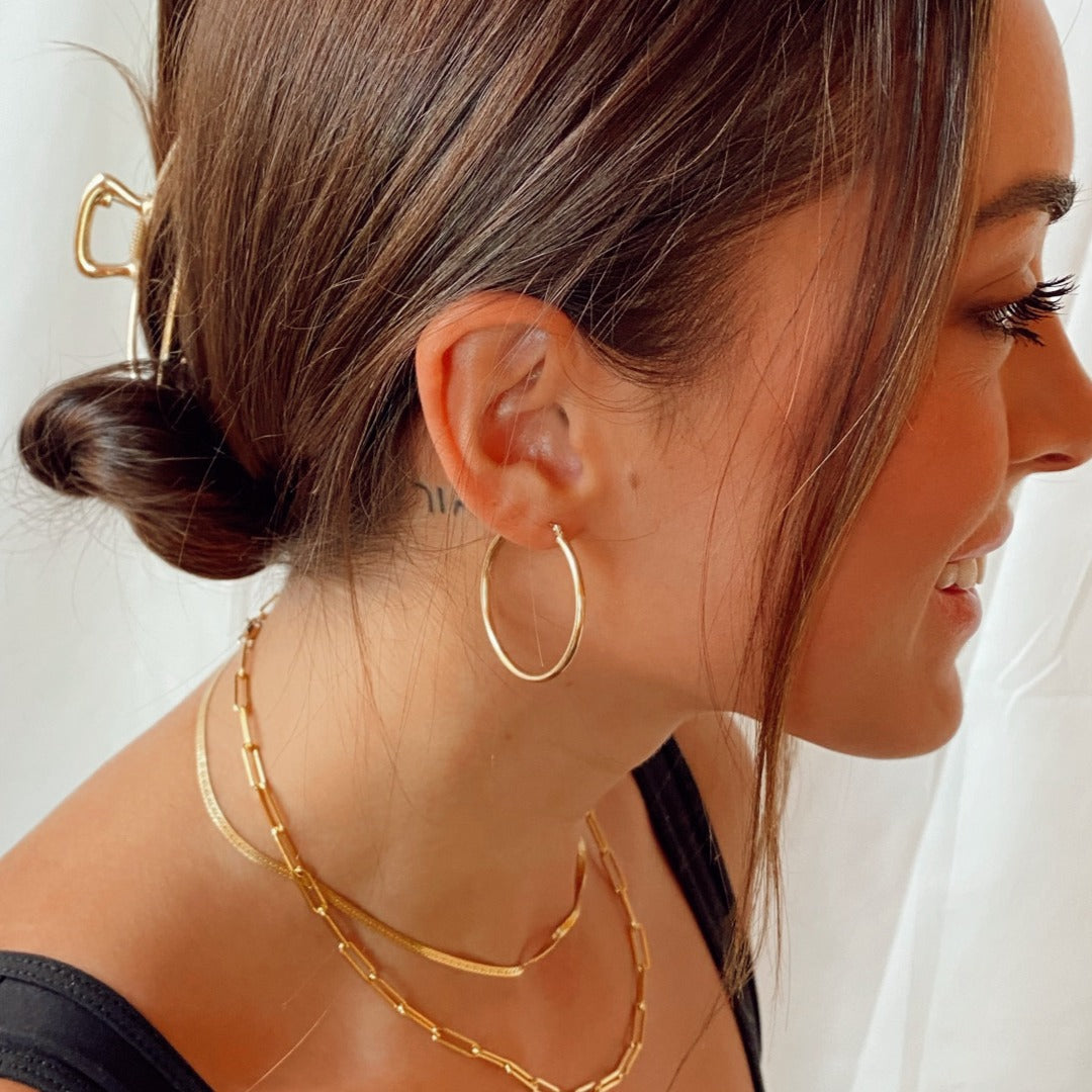 14k everyday hoops