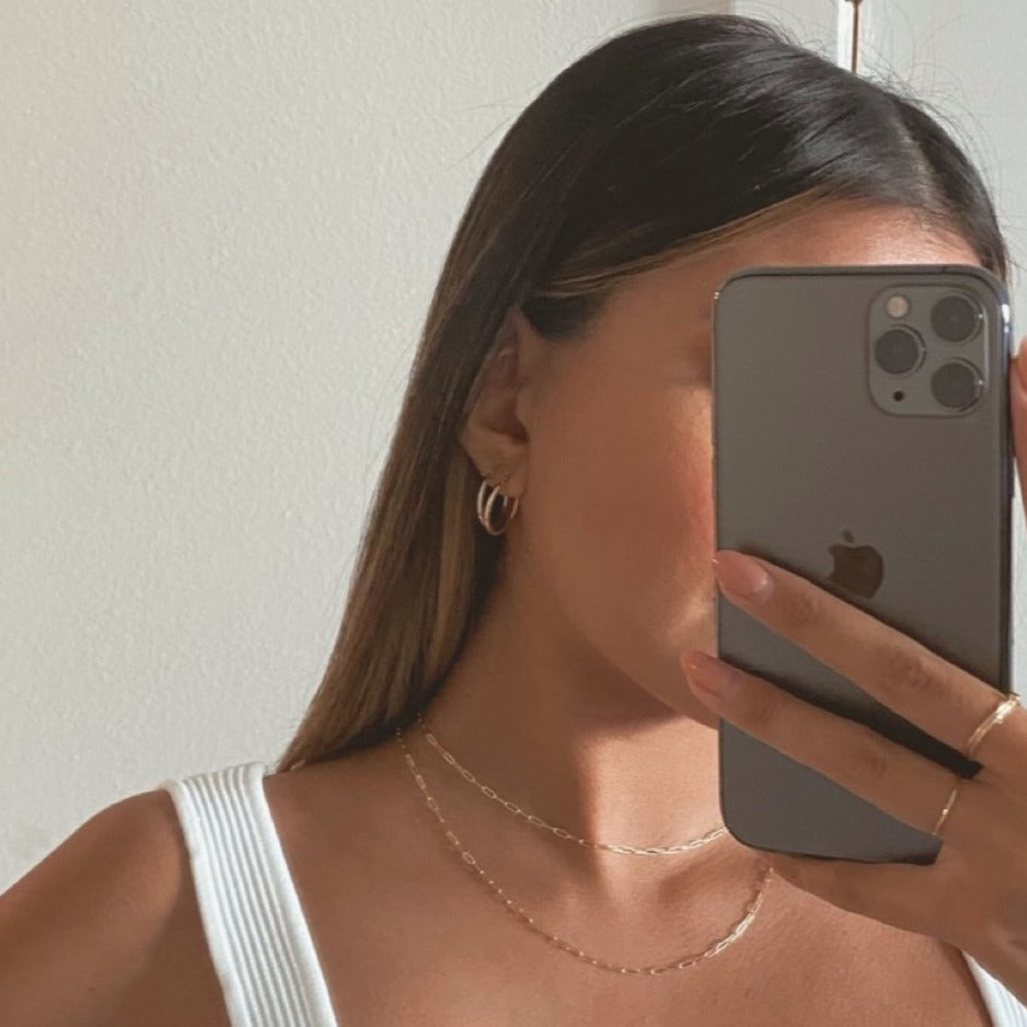 14k everyday hoops