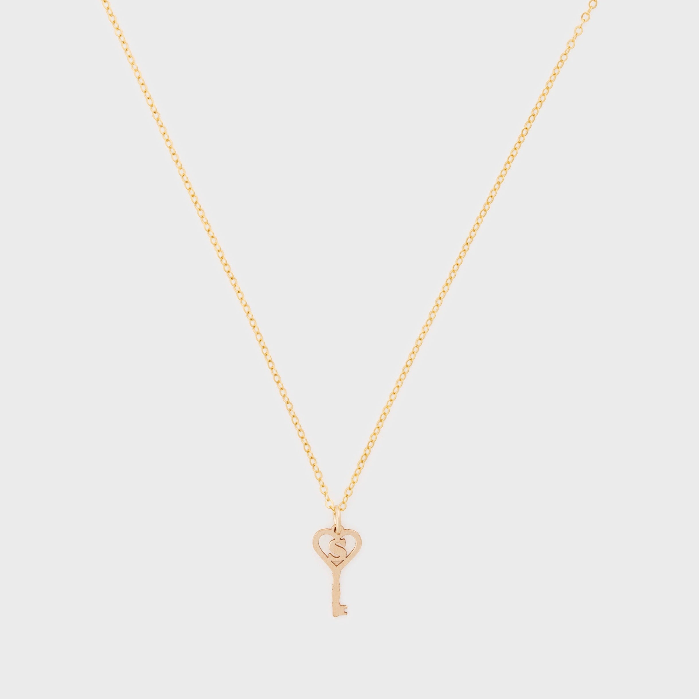 initial key necklace