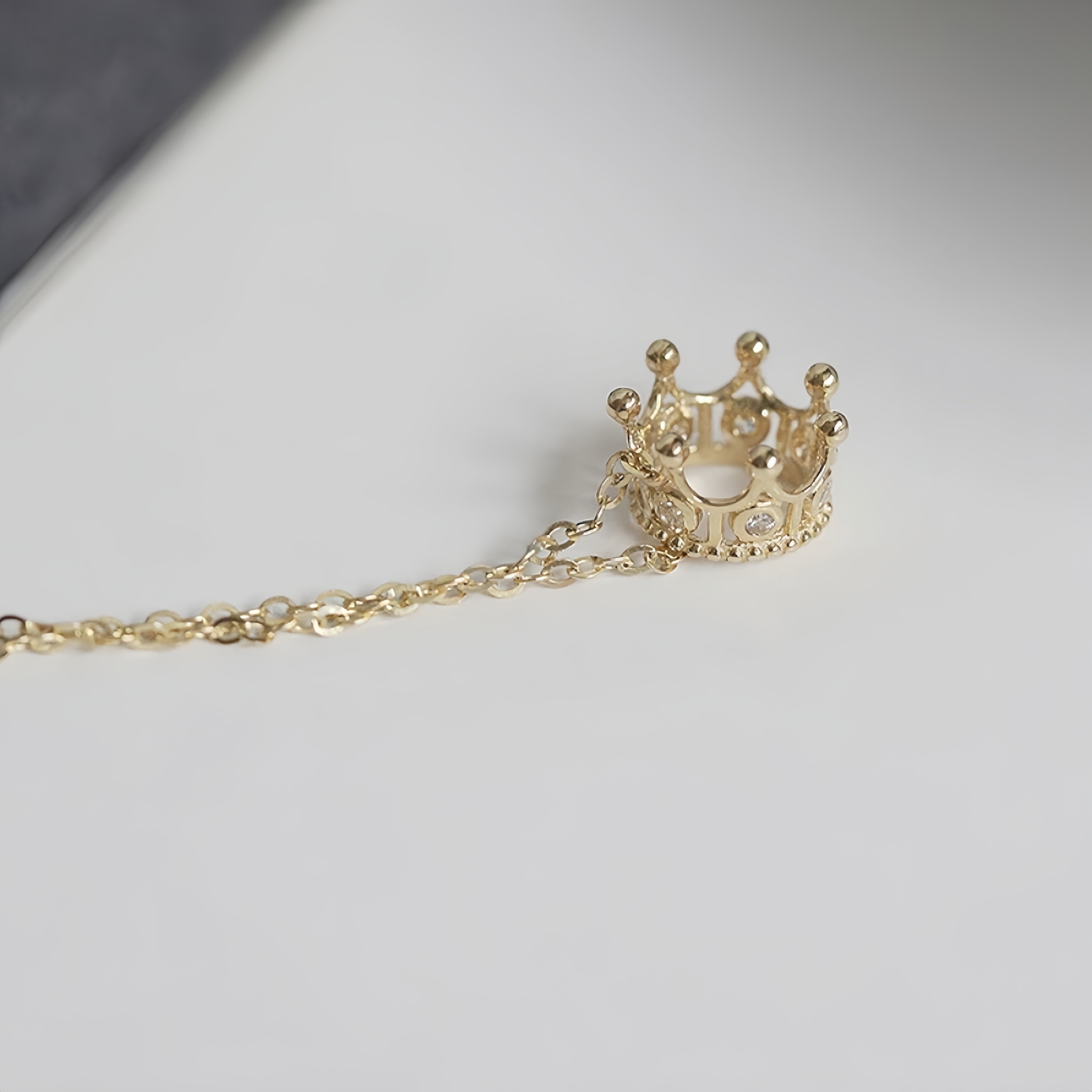 14K Gold Magic Love Crown Necklace