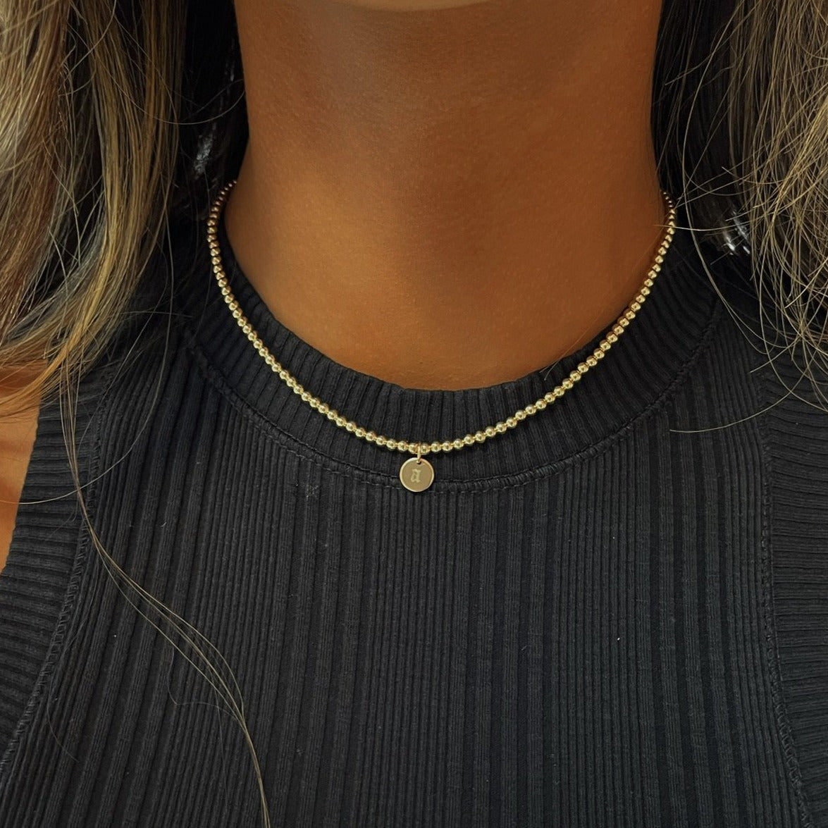 old english initial juno choker