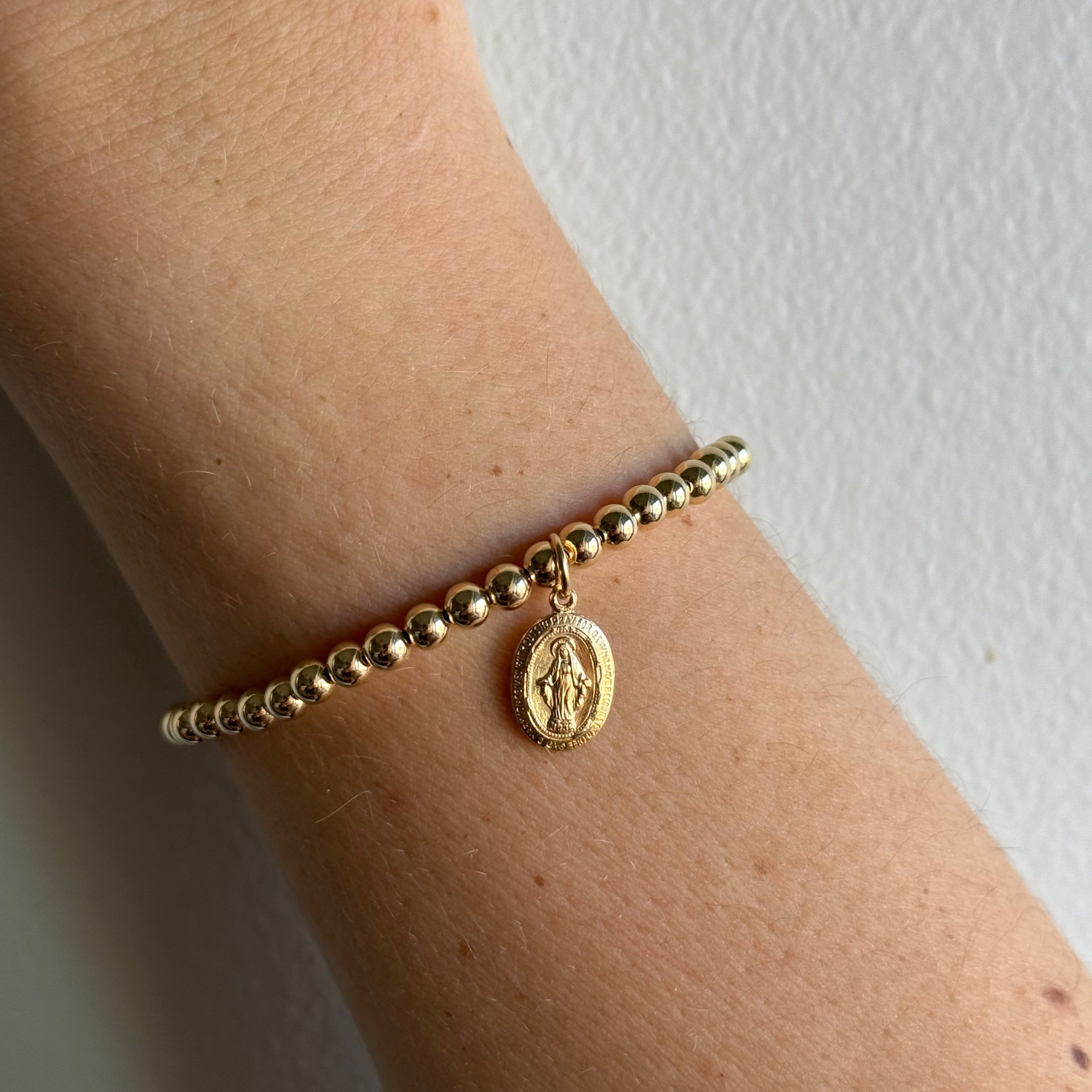blessed mary juno bracelet (4mm)