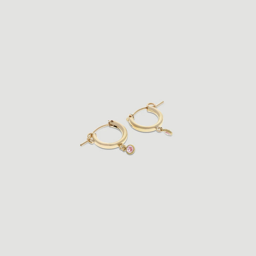 birthstone mini hoops (13mm)