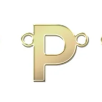 gold filled block initials