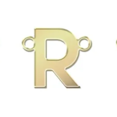 gold filled block initials