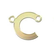 gold filled block initials