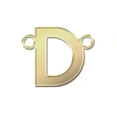 gold filled block initials