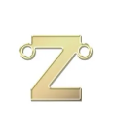 gold filled block initials