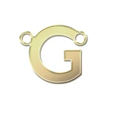 gold filled block initials