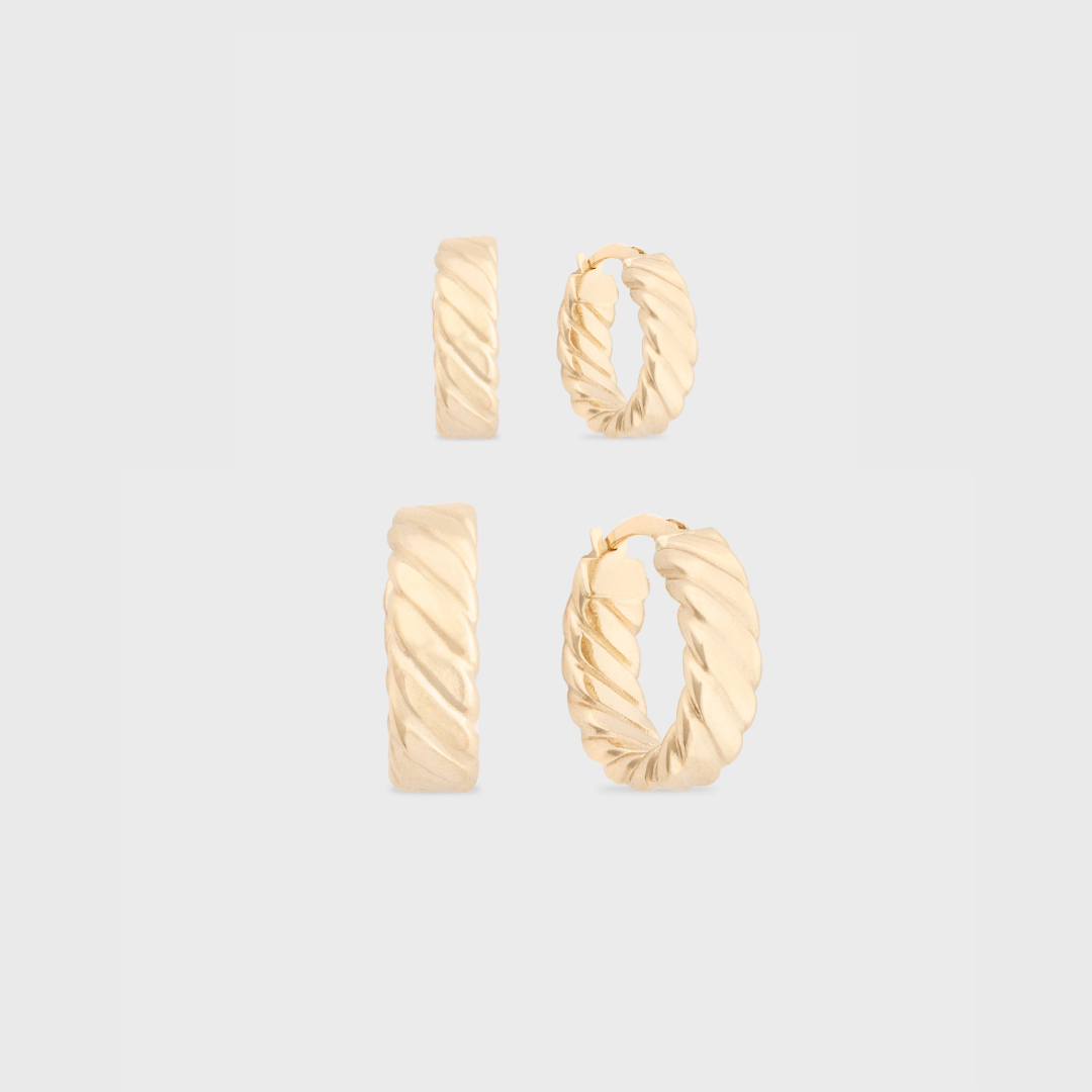 14k deana hoops