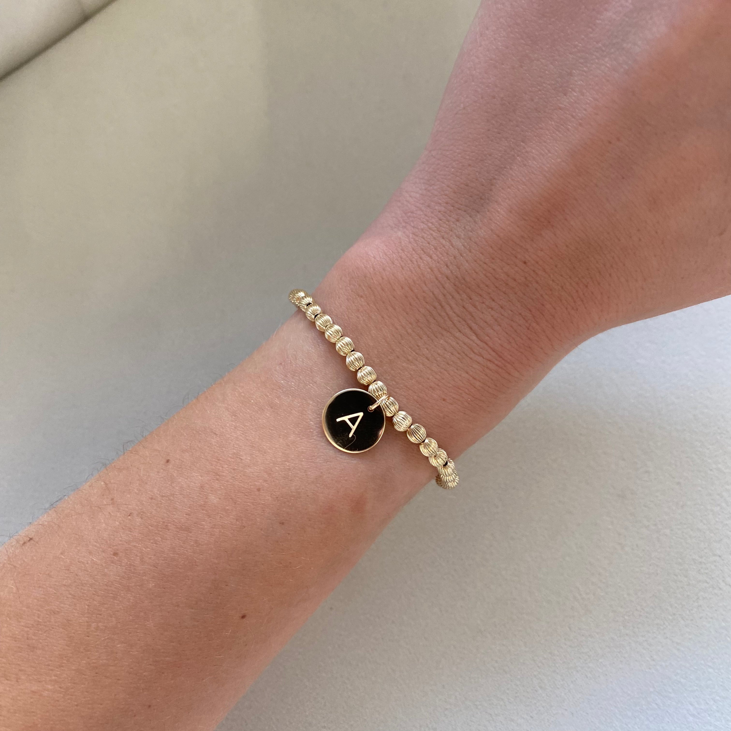fancy initial juno bracelet (4mm)