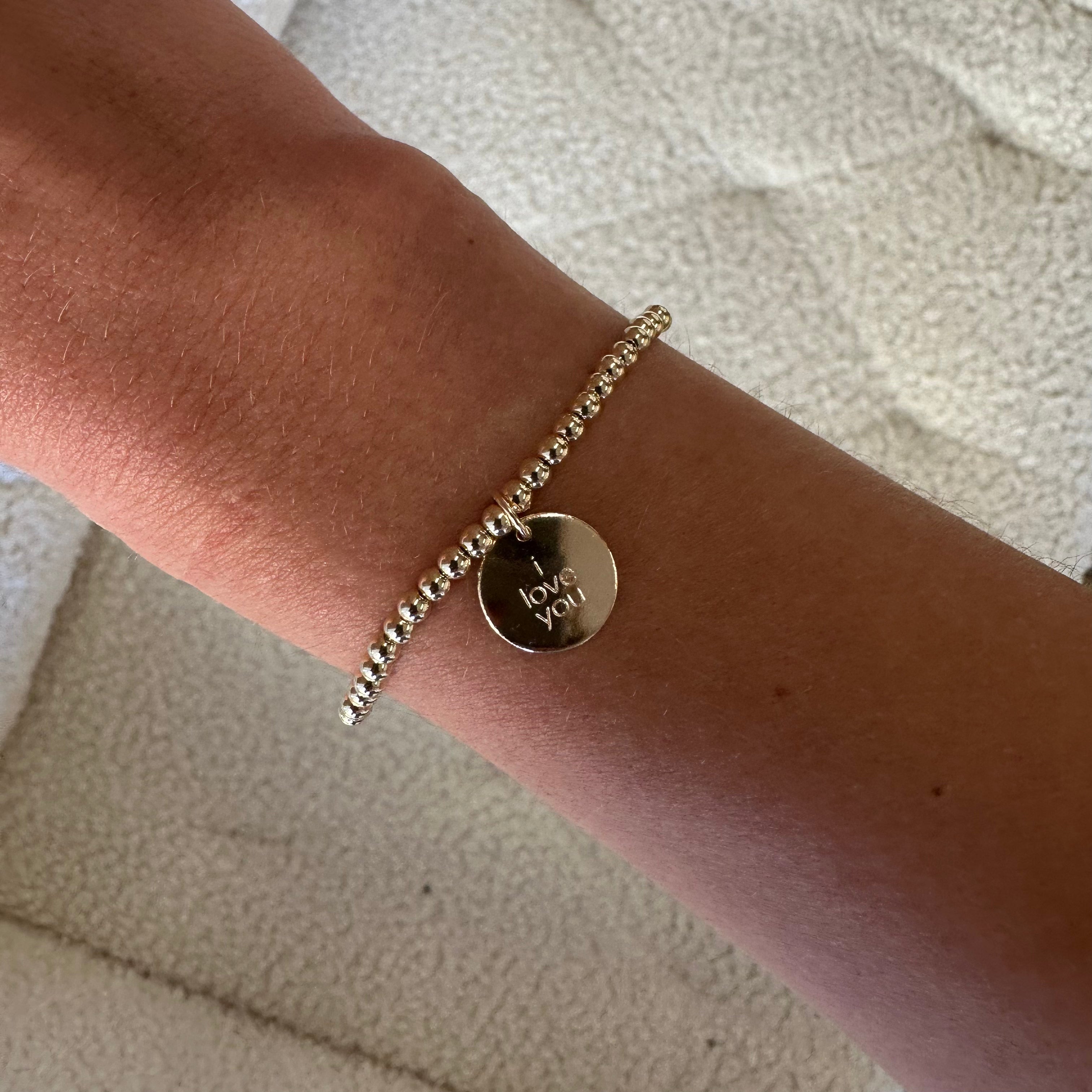 i love you juno bracelet (3mm)
