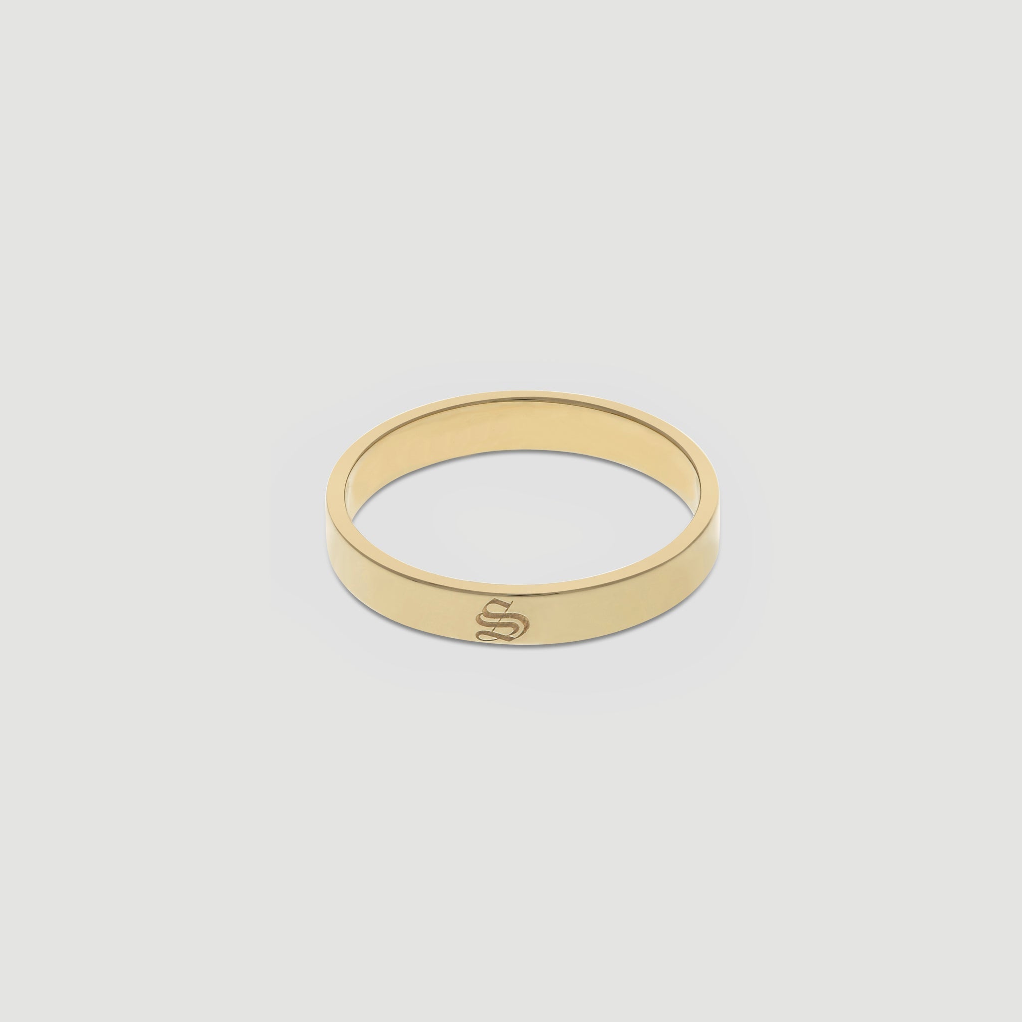 14k custom old english ring