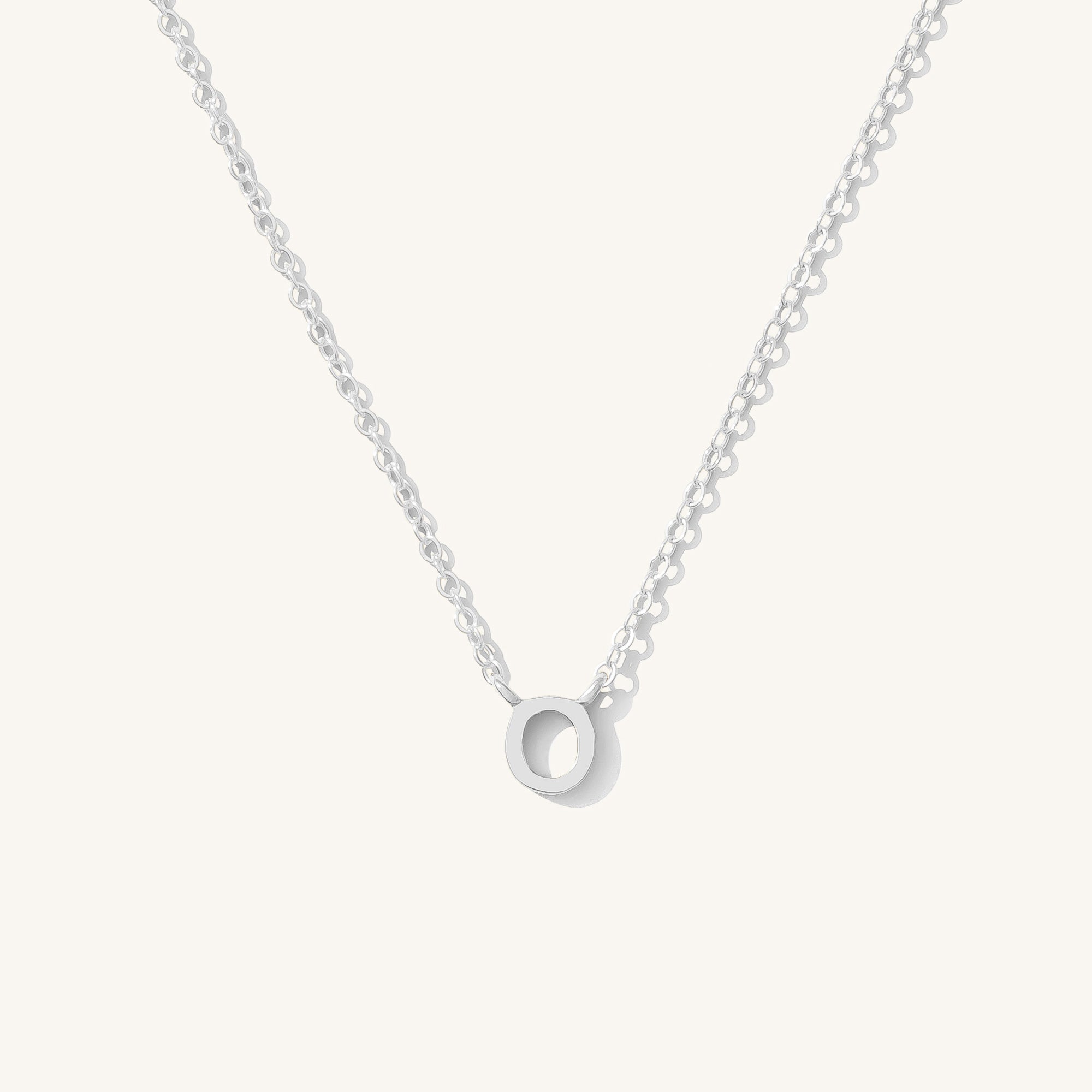 14K GOLD Tiny Initial Necklace